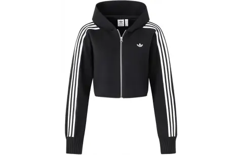 Adidas Originals Premium Zipper Hoodie Sweater Women's Black