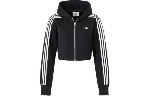Adidas Originals Premium Zipper Hoodie Sweater Women's Black