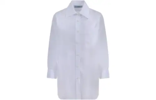 PRADA Shirts Women's White Lapel Moderate