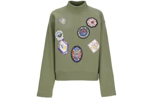 KENZO Badges Patch Knitted High Neck Sweatshirt