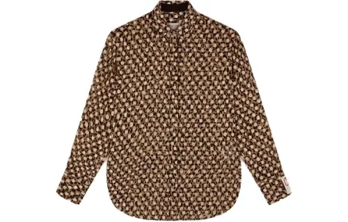 【Previous Season】leopard-print metallic shirt