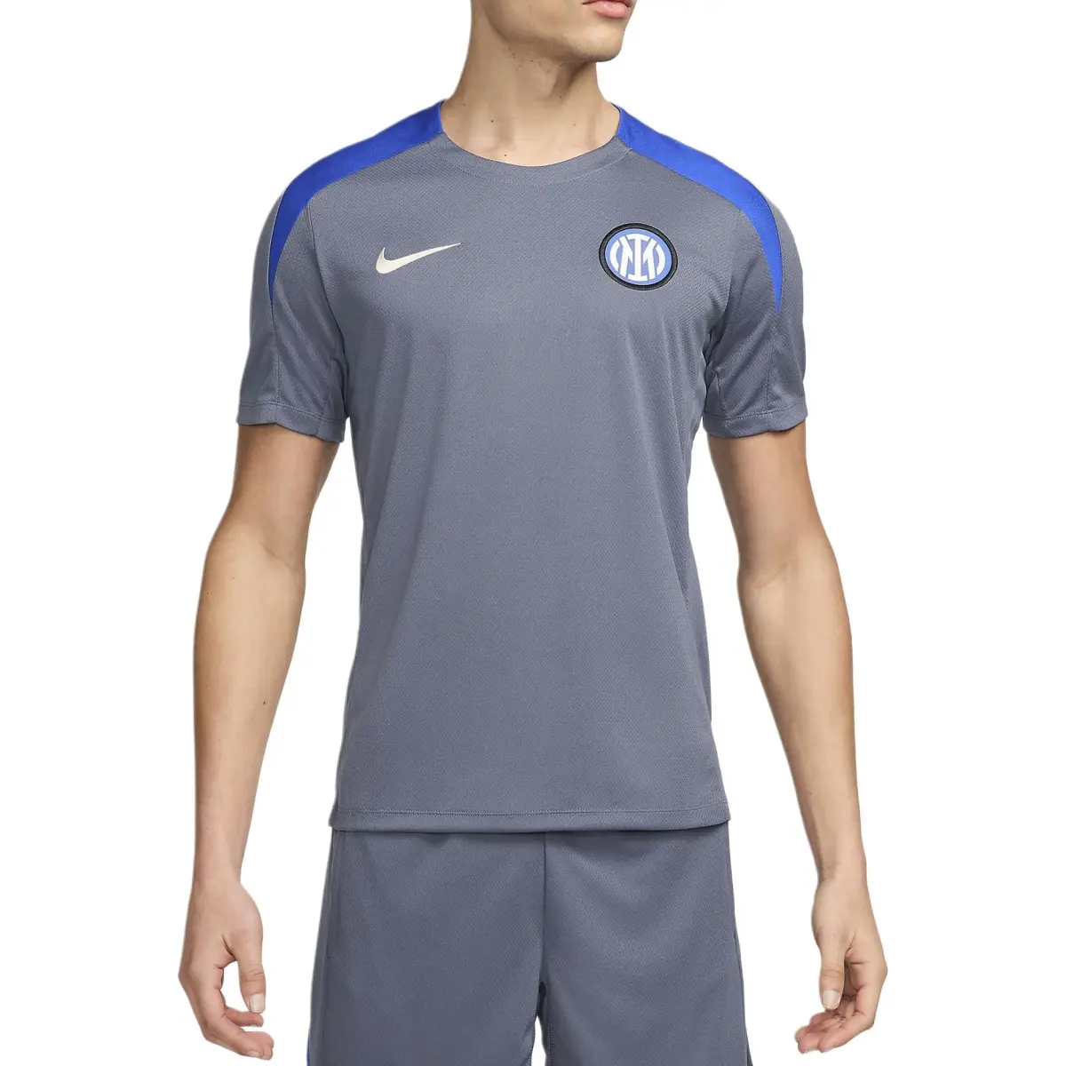 Nike Inter Milan Dri FIT Strike Soccer Jersey Men's Blue Gray