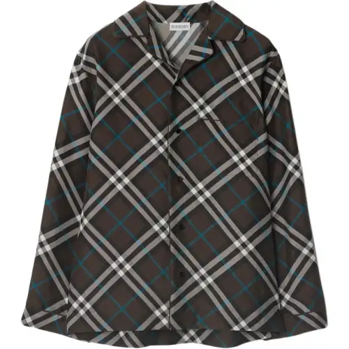 Burberry Check-Pattern Buttoned Belted Shirt
