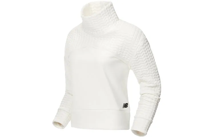 New Balance Sweatshirts Women's White Turtleneck Moderate Regular