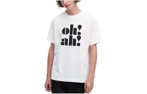 UNIQLO T Shirts Women's White Crew Neck Moderate Straight Fit