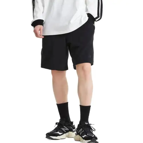 New Balance SS25 UNI Premium Logo Casual Shorts Men's Black