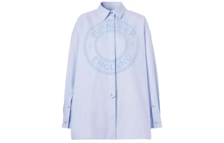 Burberry Shirt Women's Light Blue