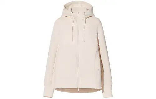 UNIQLO X JIL SANDER Sweatshirts Women's Ecru Hooded Moderate Cardigan