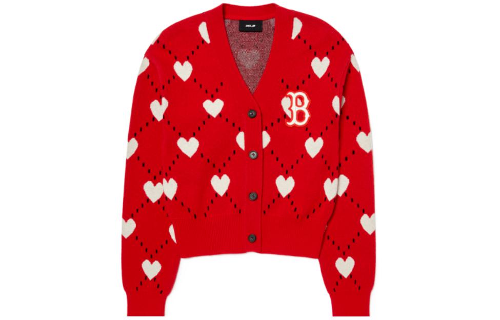 Женский кардиган MLB Heart (красный)