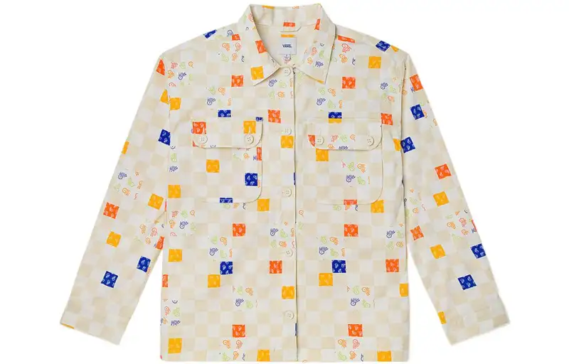 Vans Shirts Women's Ecru Lapel Moderate Shirt