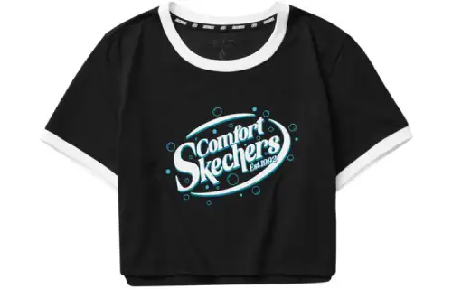Skechers Regular T Shirt Women's Carbon Black