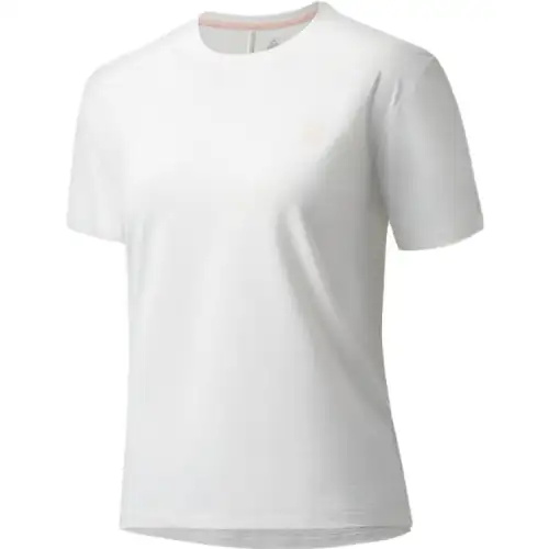 PEAK T Shirts Women's White Crew Neck Moderate Straight Fit