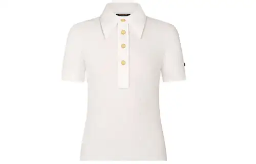 LOUIS VUITTON Polo Shirt Short Sleeved Women's White