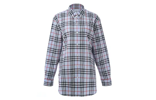 Burberry Button down Collar Vintage Check Shirt Blue