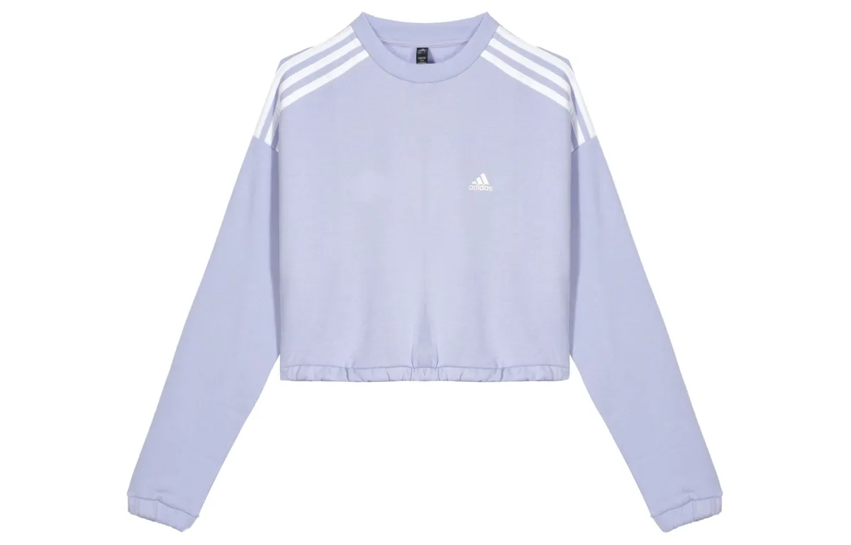Adidas Sweatshirts Women's Light Purple Crew Neck Moderate Regular