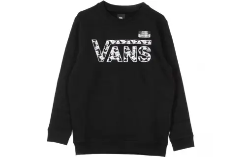 Vans CLASSIC CREW Sweatshirts Women's Black Crew Neck Moderate Regular