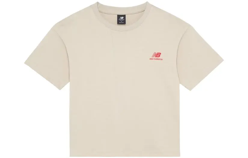 New Balance Set in Sleeve T Shirt Women's Beige