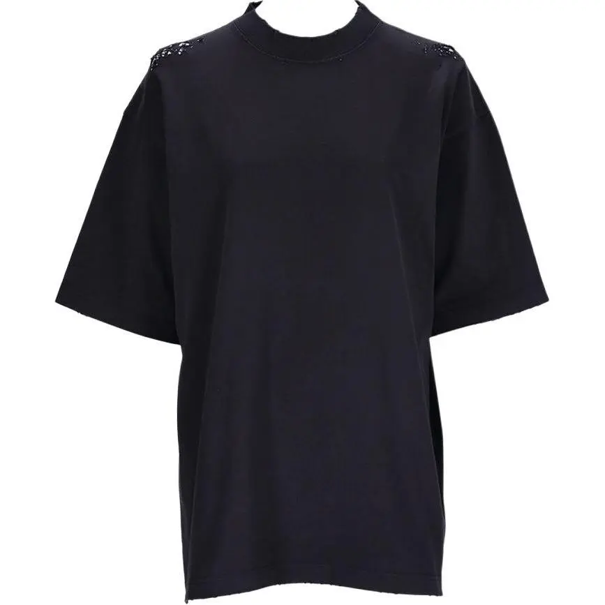 Balenciaga Distressed T Shirt 'Faded Black/White'