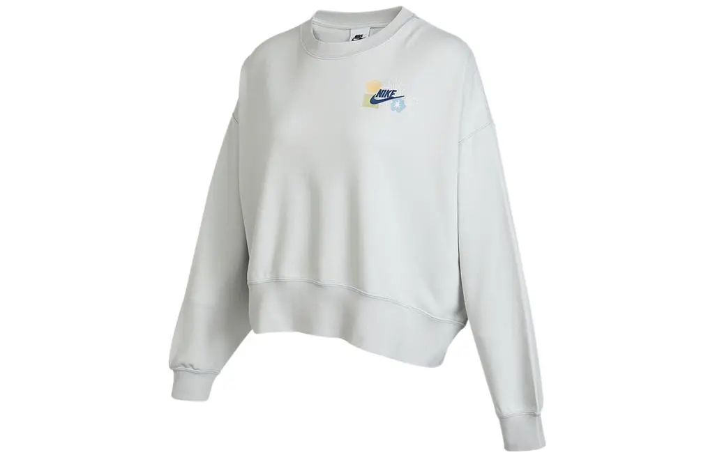 Nike Sweatshirts Women's Gray Crew Neck Moderate Straight Fit
