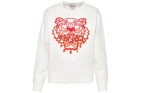 KENZO Sweatshirts Women's White Crew Neck Moderate Heavyweight