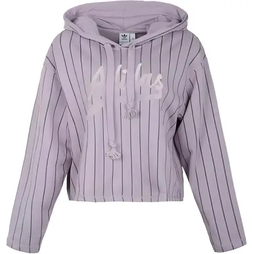 Adidas Originals Cropped Hoodie Sweatshirt Women's Purple