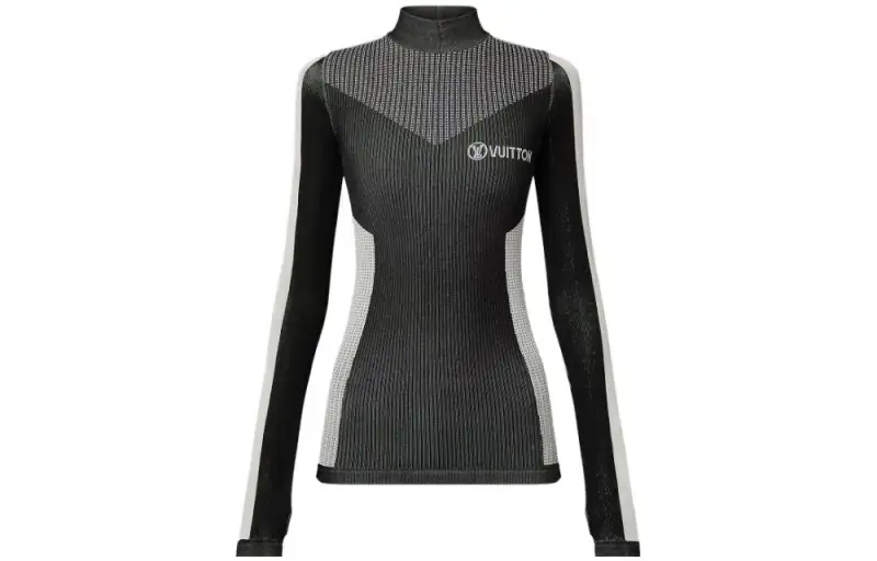LOUIS VUITTON Knitwear Women's Black Turtleneck Moderate A Line