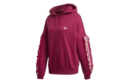 Adidas Originals Sweatshirts Women's Burgundy Hooded Moderate