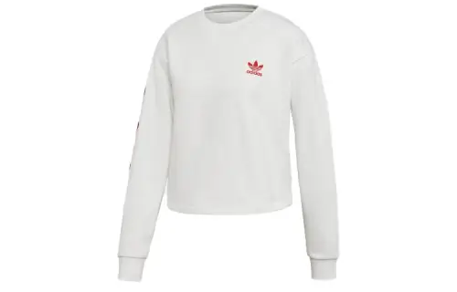 Adidas Originals VDAY CREW Sweatshirts Women's White Crew Neck Moderate