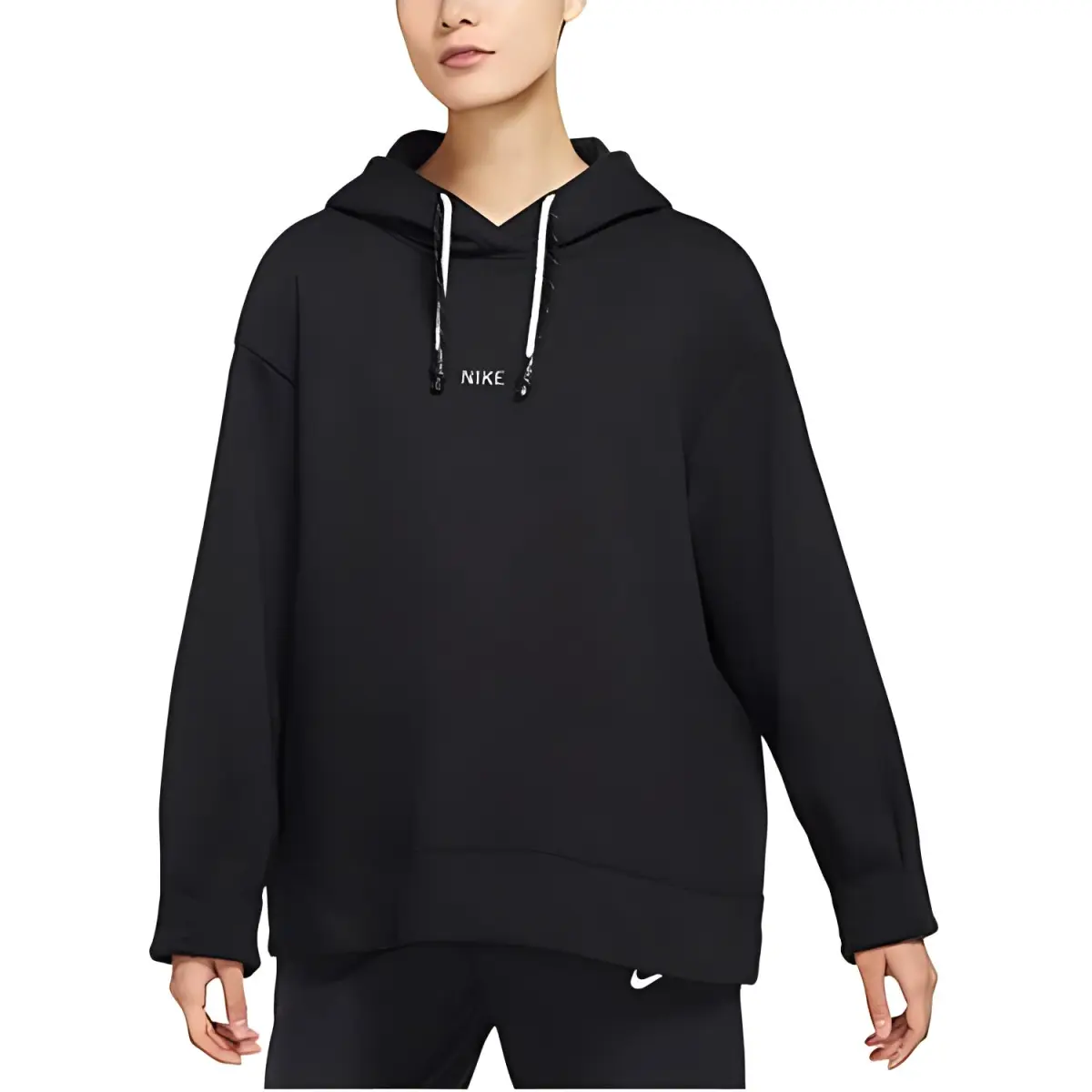Nike Sweatshirts Women's Black Hooded Thickened Regular