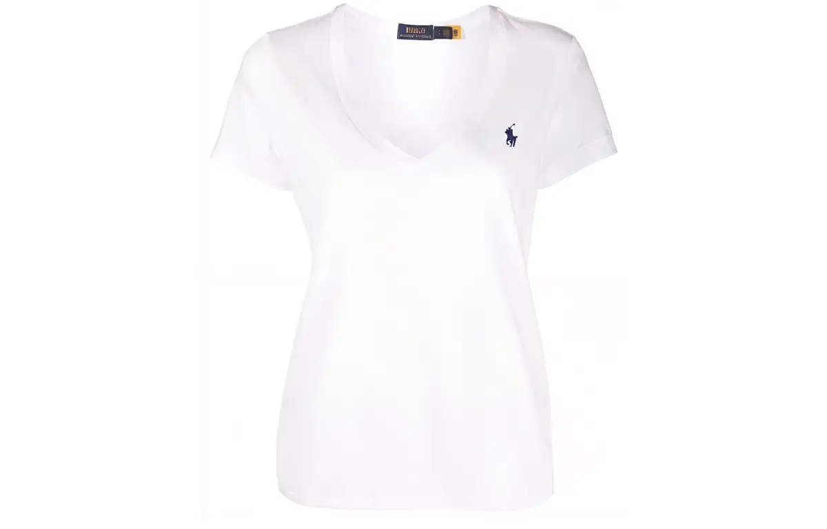 Polo Ralph Lauren Pony Embroidered V Neck T Shirt