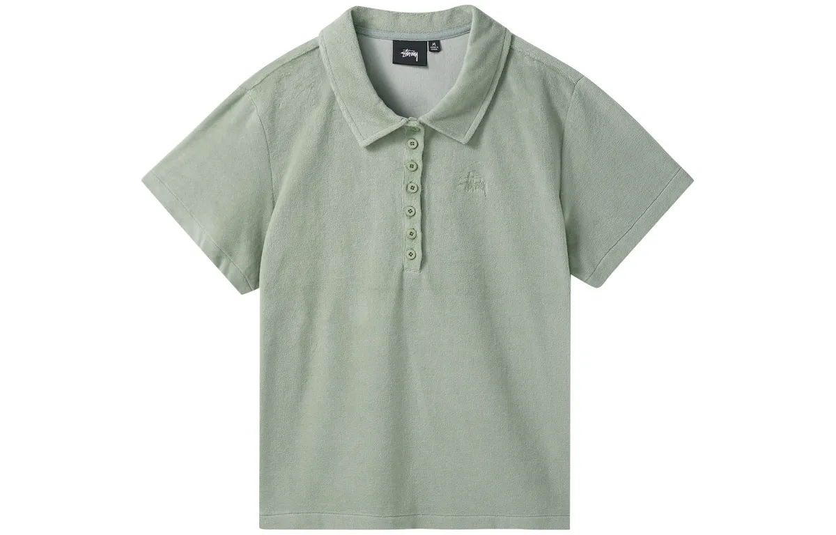 Stussy Cotton Polo Shirt Women's Gray