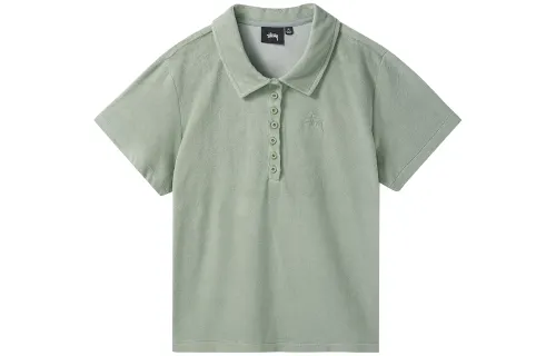 Stussy Cotton Polo Shirt Women's Gray