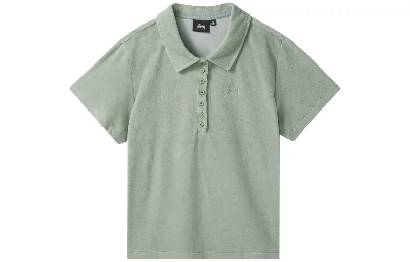 Stussy Cotton Polo Shirt Women's Gray