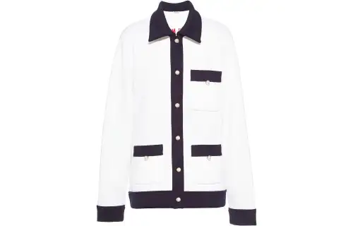 MIU MIU Knitwear Women's White Lapel Moderate Other