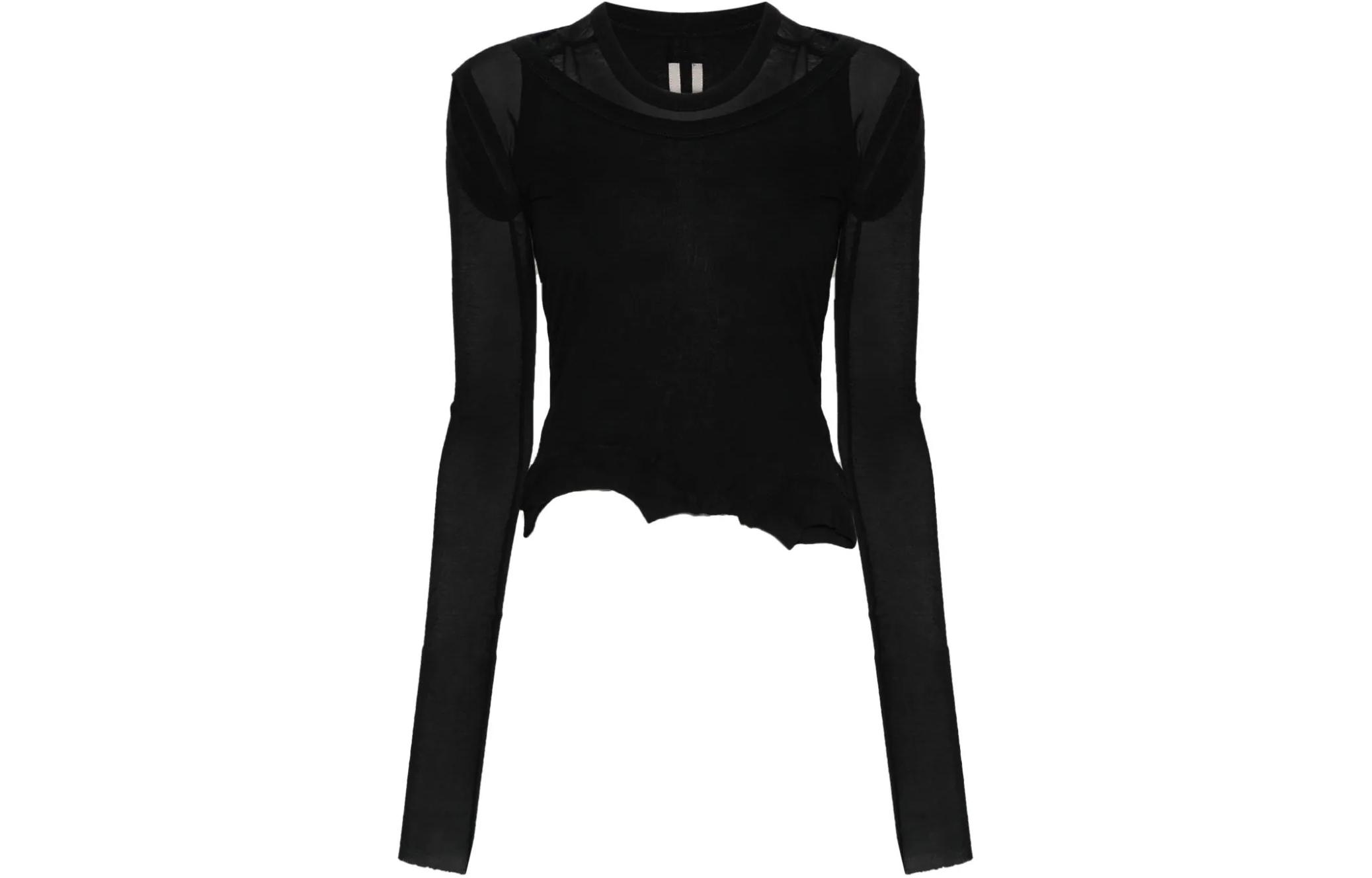 RICK OWENS Layered Ribbed Top