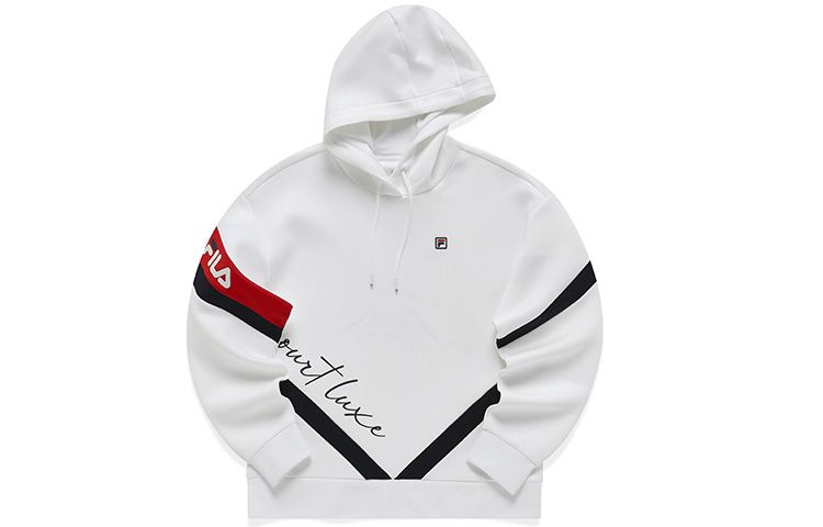 FILA Athletics Sweatshirts Women's Jade White Hooded Moderate Regular