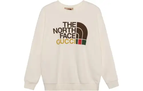 GUCCI X The North Face Women'ss Cotton Oversized Sweatshirt White