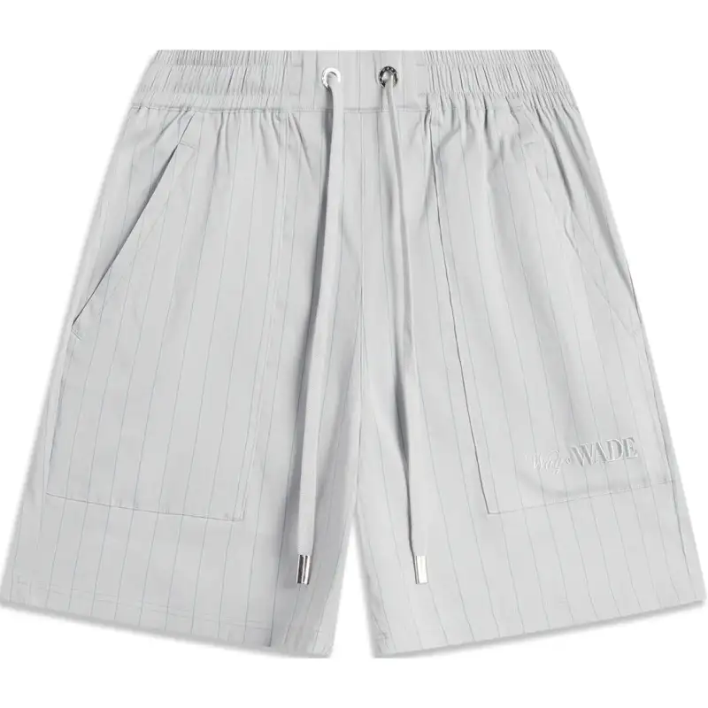 Li Ning Casual Shorts Men's Mist Gray Stripe