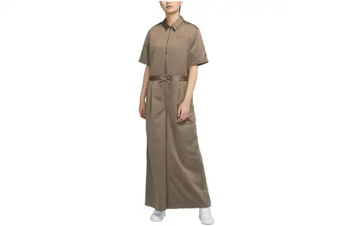 Jordan Bodysuits Women's Olive Gray Lapel Straight Fit