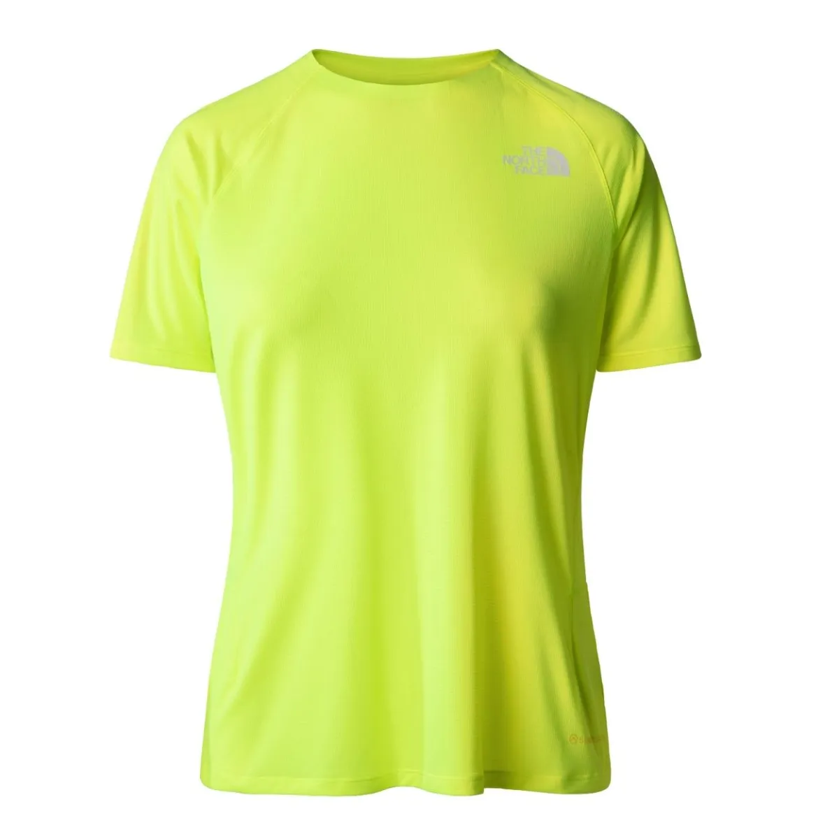THE NORTH FACE T-Shirts Women's Neon Green Crew Neck Moderate Straight Fit