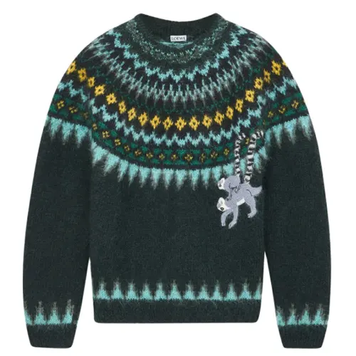 Loewe mohair lemur-embroidered sweater