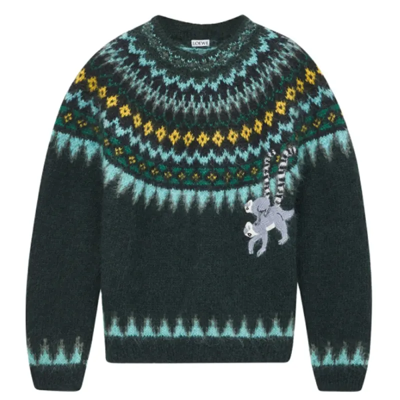 Loewe mohair lemur-embroidered sweater
