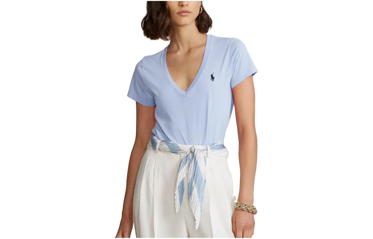 Polo Ralph Lauren SS23 T Shirt Women's Blue Classic Version