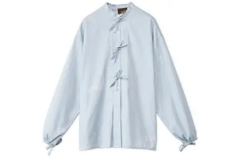 LOEWE Shirts Women's Blue Lapel Moderate Shirt