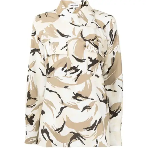 KENZO Pre Owned Abstract Print Button up Blouse