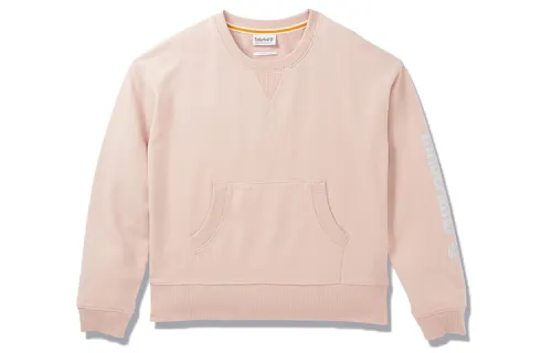 Timberland Sweatshirts Women's Pastel Pink Crew Neck Moderate Regular