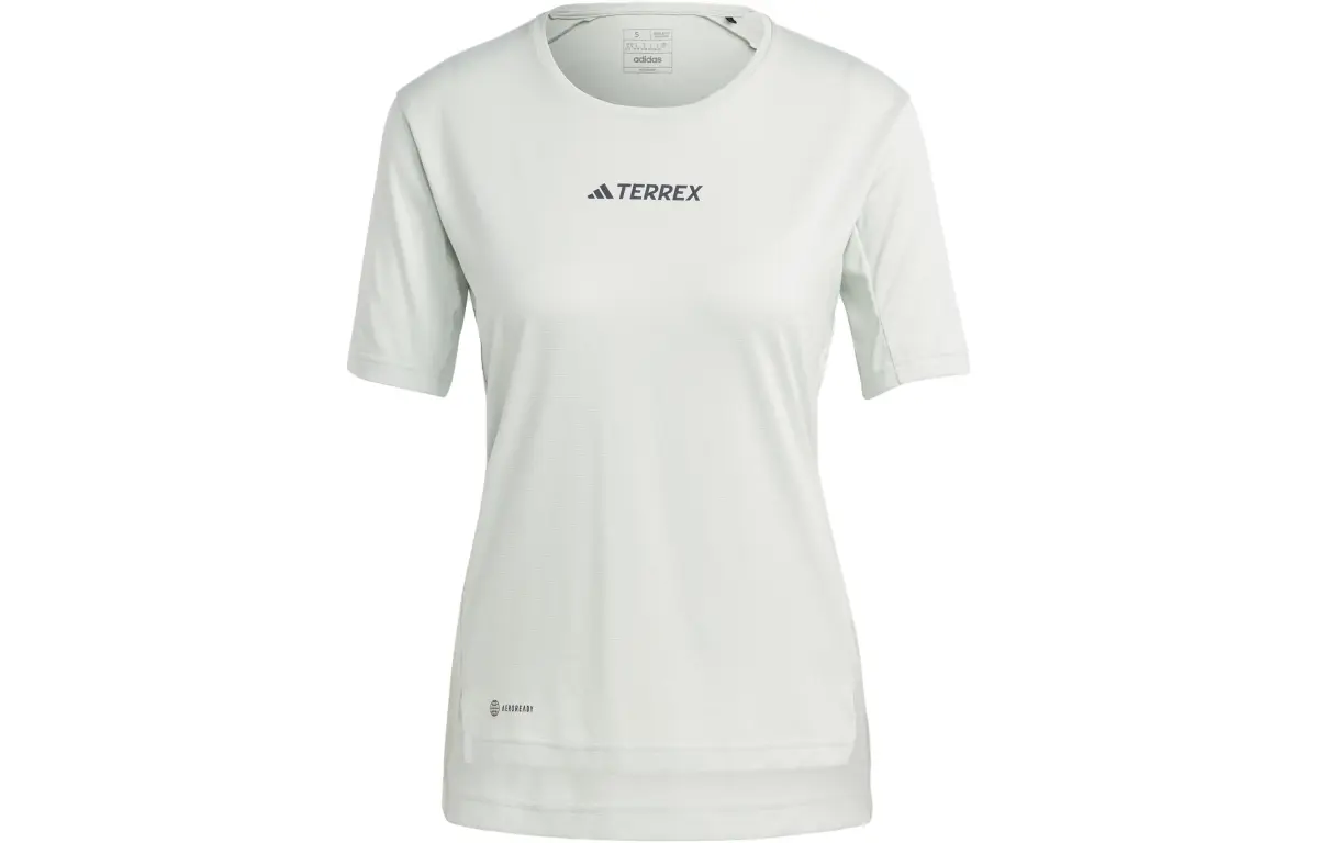 Adidas ULT T-Shirts Women's Green Crew Neck Moderate Straight Fit