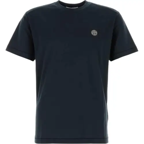 STONE ISLAND Logo Patch Crewneck T Shirt