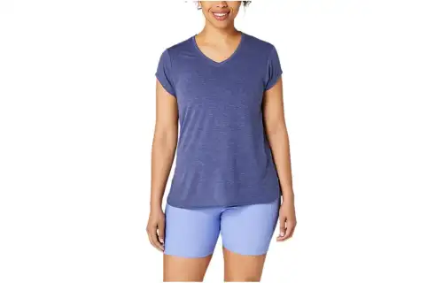 Asics Heather Vneck Top T Shirt Women's Blue
