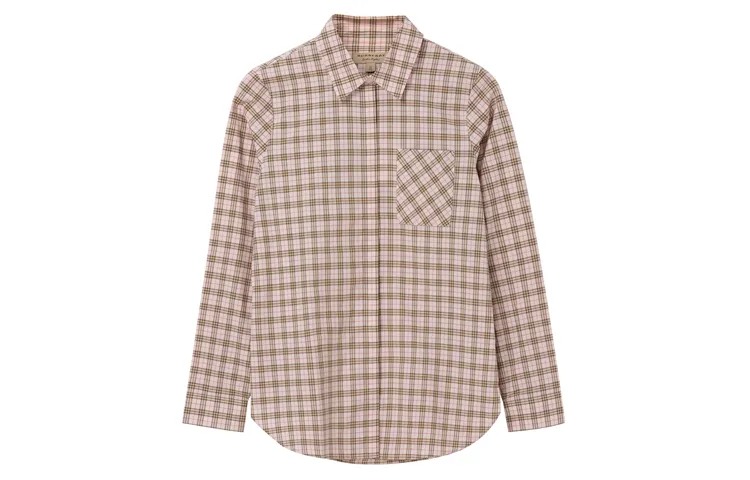 Burberry Women's Checked Cotton Shirt Pink